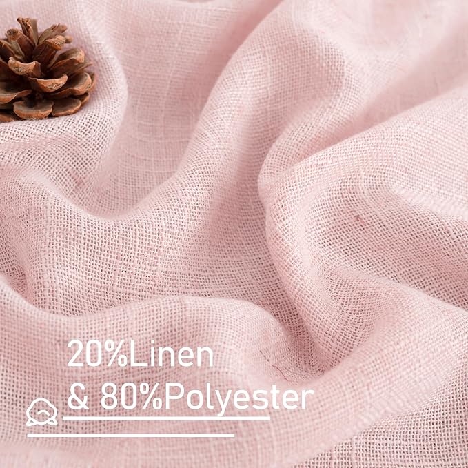LAMIT 40 Inch Length Linen Curtains - Image 2