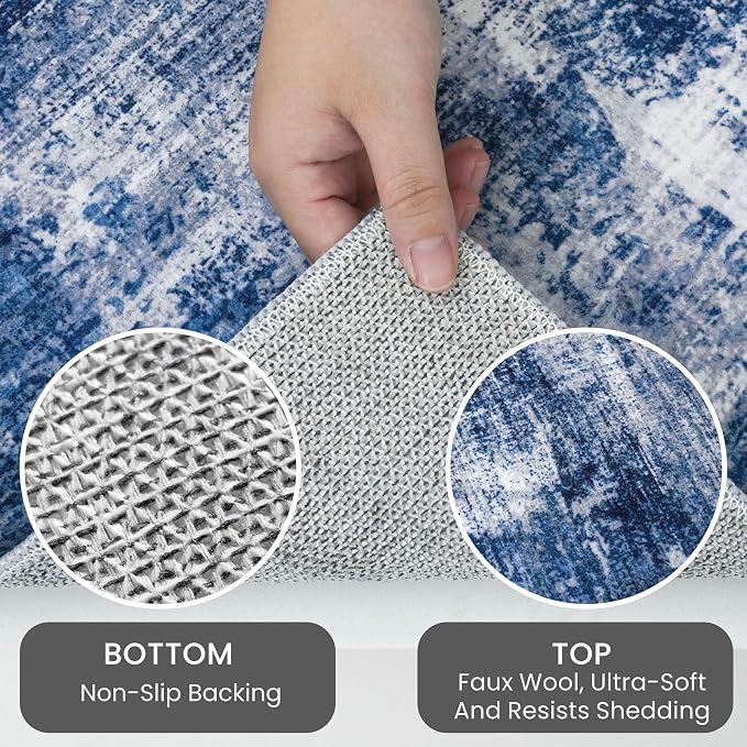 IOHOUZE Abstract Runner Rug 2x10 Ft Washable Runners - Image 4