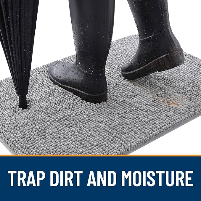 OLANLY Dog Door Mat for Muddy Paws 50x30, Absorbs Moisture and Dirt, Absorbent - Image 2