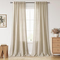 Nanspring Eggshell Beige Curtains 108 Inches Long by Nanspring