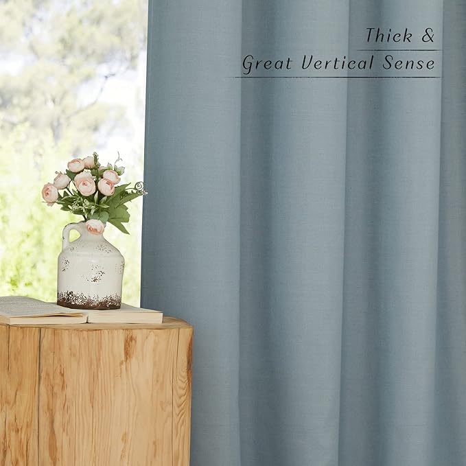 NICETOWN Rustic Linen 132 inch Long Curtains - Image 7