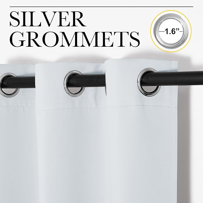 NICETOWN Room Darkening Curtain Panels, 2 Panels, 55 inches W x 120 inches - Image 3