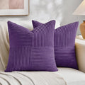 Fancy Homi 2 Packs Purple Euro Decorative Throw Pillow Covers 26x26 Inch by Fancy+Homi
