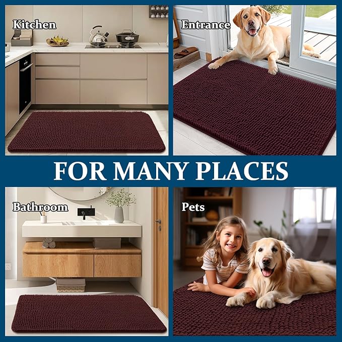 OLANLY Dog Door Mat for Muddy Paws 48x30, Absorbs Moisture and Dirt, Absorbent - Image 8