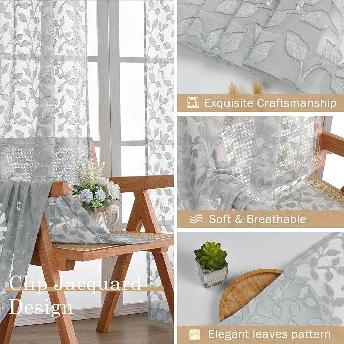 Chyhomenyc Light Grey Sheer Valances - Image 8