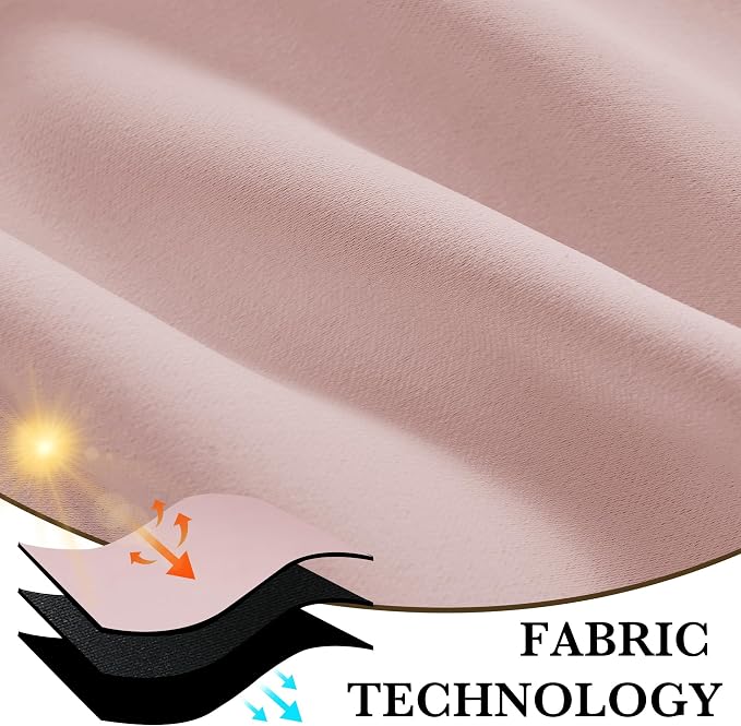 RYB HOME 100% Blackout Bathroom Curtains Over Sink 24 inches Long, Heat & UV - Image 7