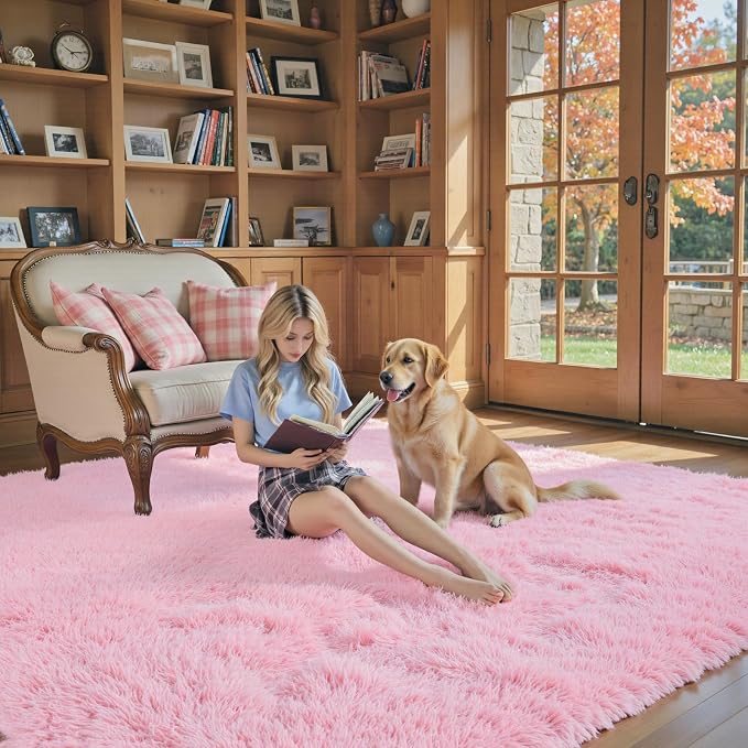 Rugs for Living Room 5x8, Alfombras para Salas Fluffy Shag Large Fuzzy Plush - Image 7