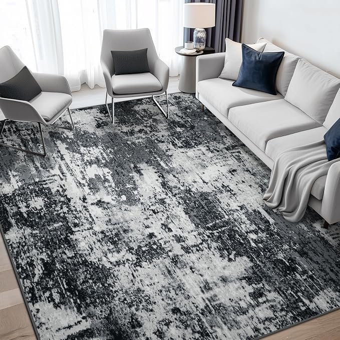 Washable Area Rugs 5'x7' Non-Slip Modern Abstract Soft - Image 2