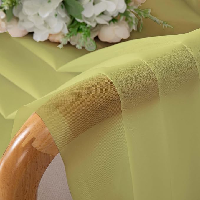 Chyhomenyc Sheer Curtains 63 Inch Length 2 Panels Set, Light Filtering Rod - Image 6