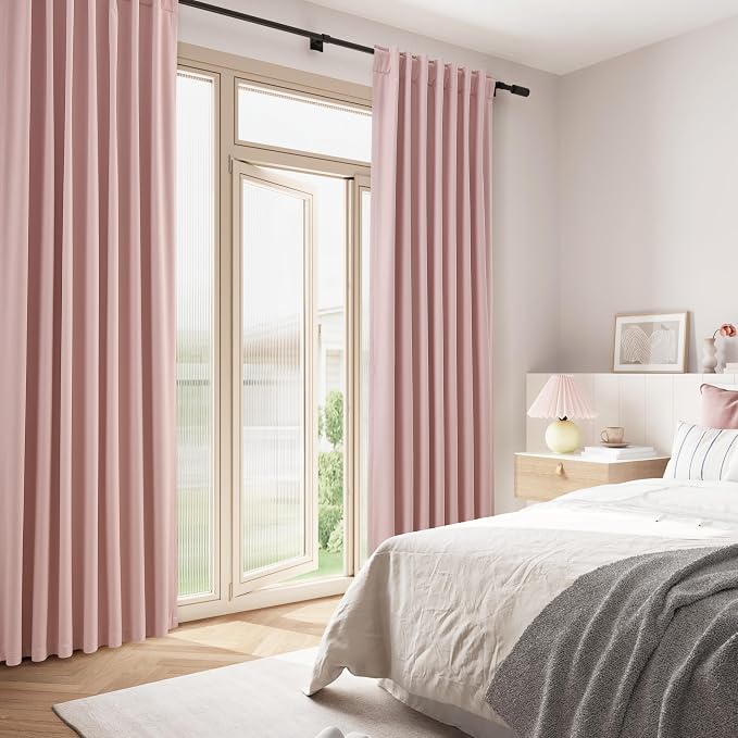 Guken 100% Blackout Linen Curtains 84 Inch 2 Panels Set - Image 8
