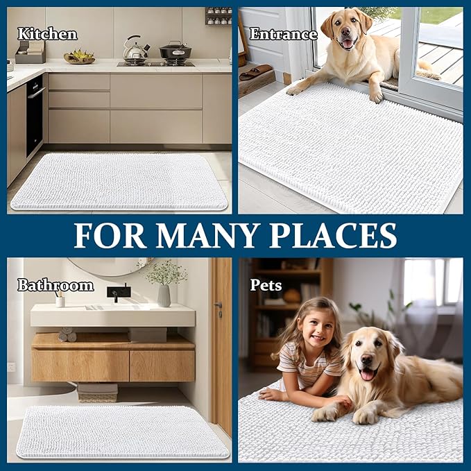 OLANLY Dog Door Mat for Muddy Paws 59x24, Absorbs Moisture and Dirt, Absorbent - Image 8