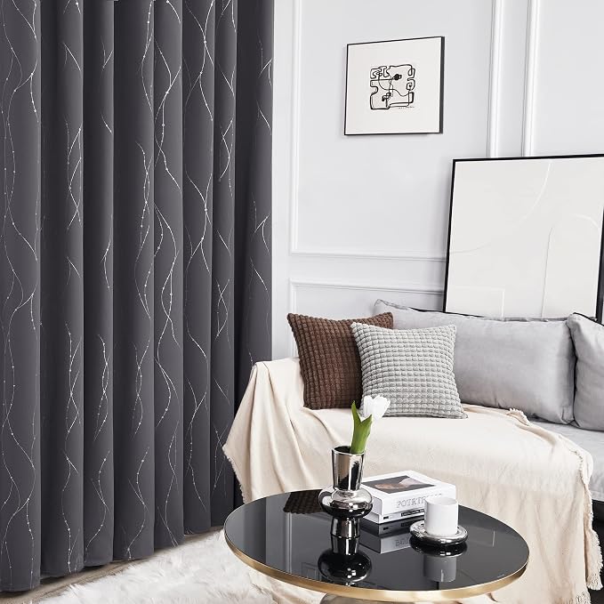 Deconovo Grey Blackout Curtains - Image 9