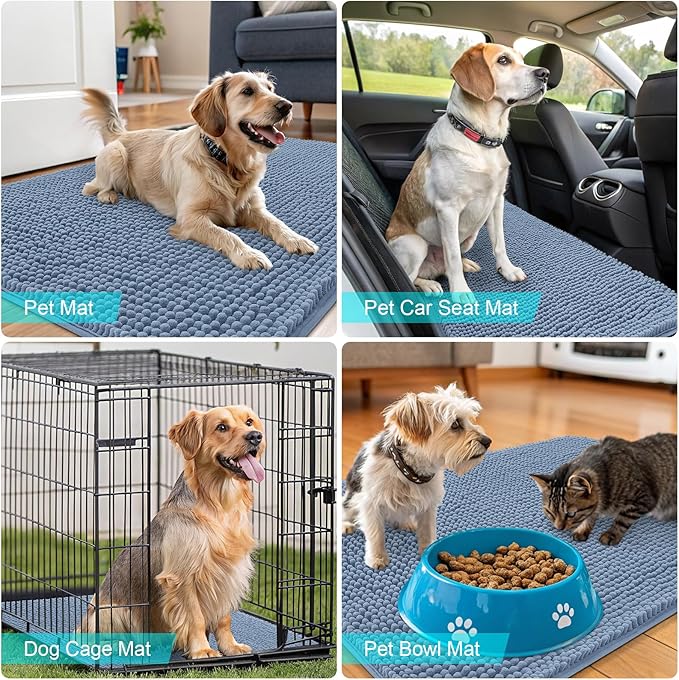 OLANLY Dog Door Mat for Muddy Paws 59x24, Absorbs Moisture and Dirt, Absorbent - Image 7