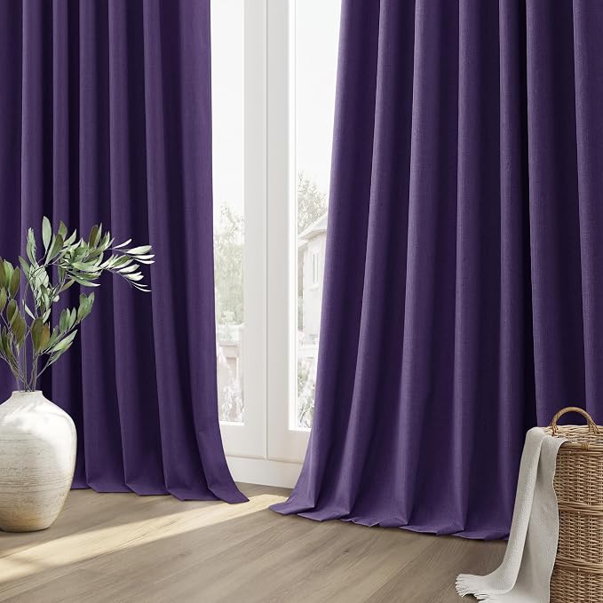 Guken 100% Blackout Curtains 120 Inch Length 2 Panels Set - Image 9