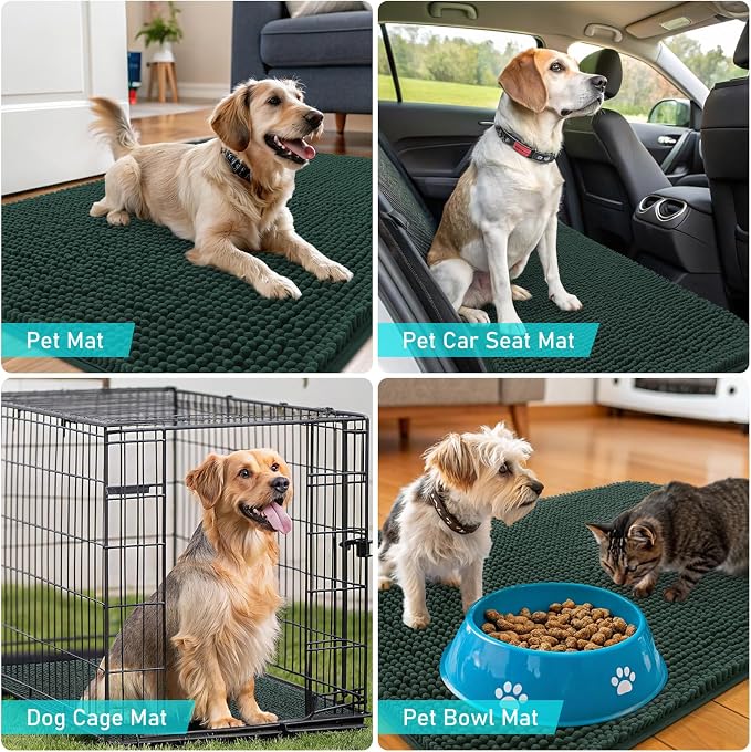 OLANLY Dog Door Mat for Muddy Paws 40x32, Absorbs Moisture and Dirt, Absorbent - Image 7