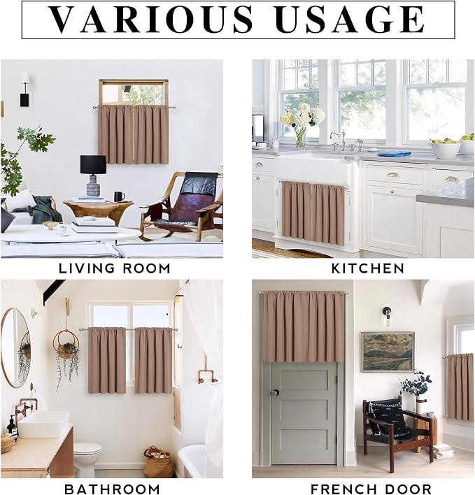 RYB HOME Short Blackout Curtains - Image 6