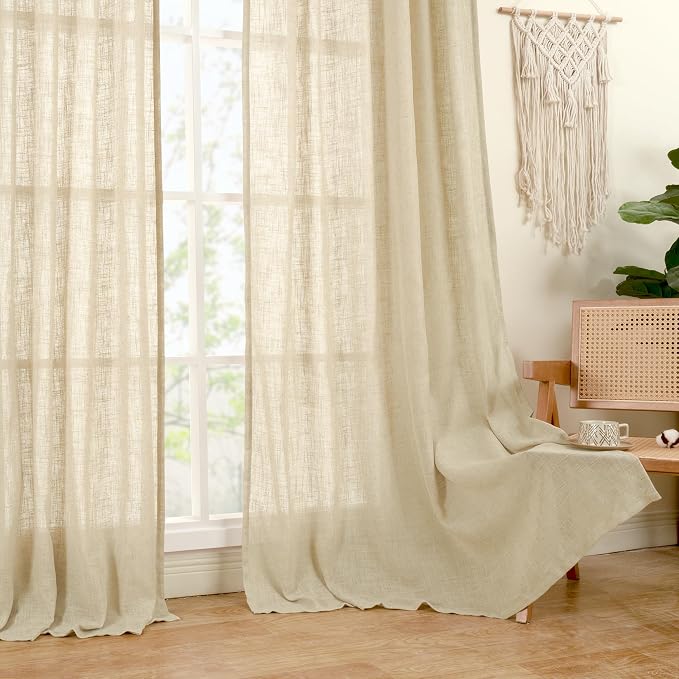 LAMIT 30 Inch Cafe Linen Curtains - Image 8