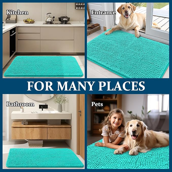 OLANLY Dog Door Mat for Muddy Paws 59x24, Absorbs Moisture and Dirt, Absorbent - Image 8