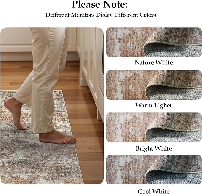 2'6''x8' Washable Kitchen Runner Rug: Modern Abstract Runners - Image 7
