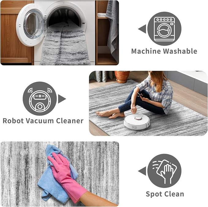 4x8 Wide Washable Runner Rug: Easy-to-Clean Runners - Image 3