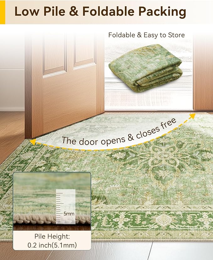 Area Rugs 2'x8' Runner Rug Non Slip Washable - Image 5