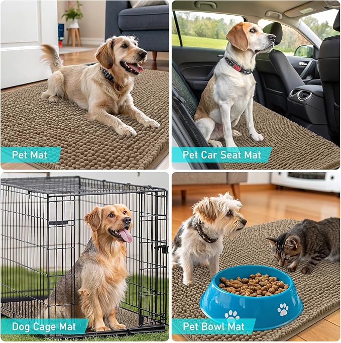 OLANLY Dog Door Mat for Muddy Paws 44x32, Absorbs Moisture and Dirt, Absorbent - Image 7