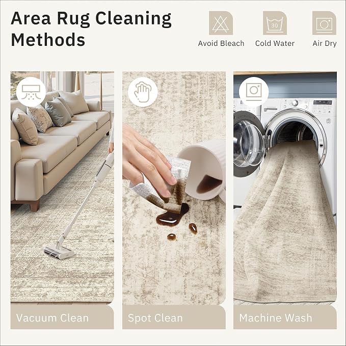 Soalmost Hallway Runner Rug 4x8 Wide: Washable Thin Runners - Image 9