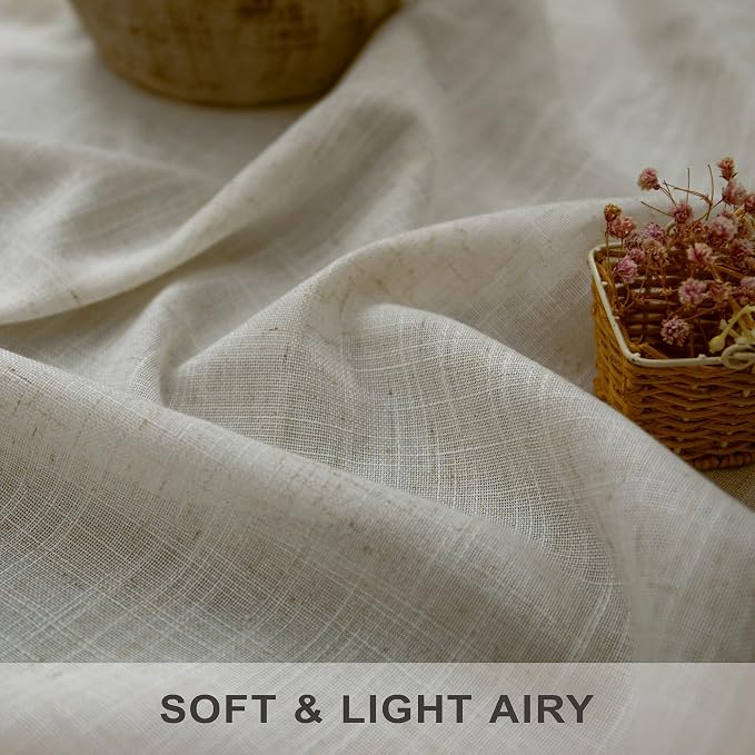 Flax Linen Curtains 38 Inch Width - Image 3