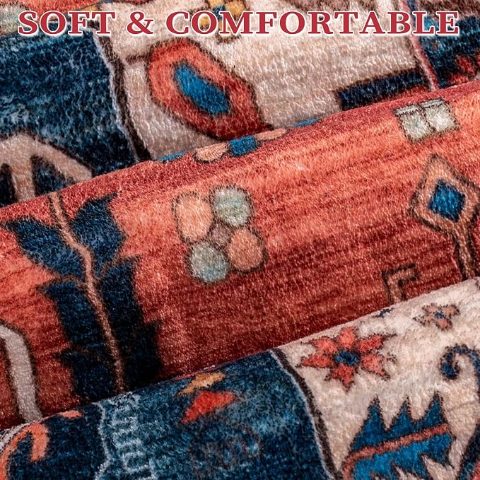 SERISSA Boho Round Area Rug, 6ft Washable Non-Slip Circle Rug, Ultra Soft - Image 6