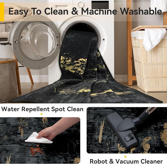 Washable Area Rugs 5'x8' Non-Slip Modern Abstract Soft - Image 6