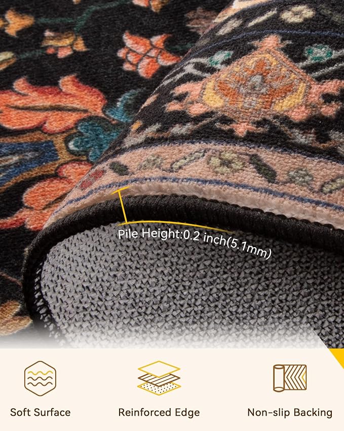 Area Rugs 2'x9' Runner Rug Non Slip Washable - Image 4