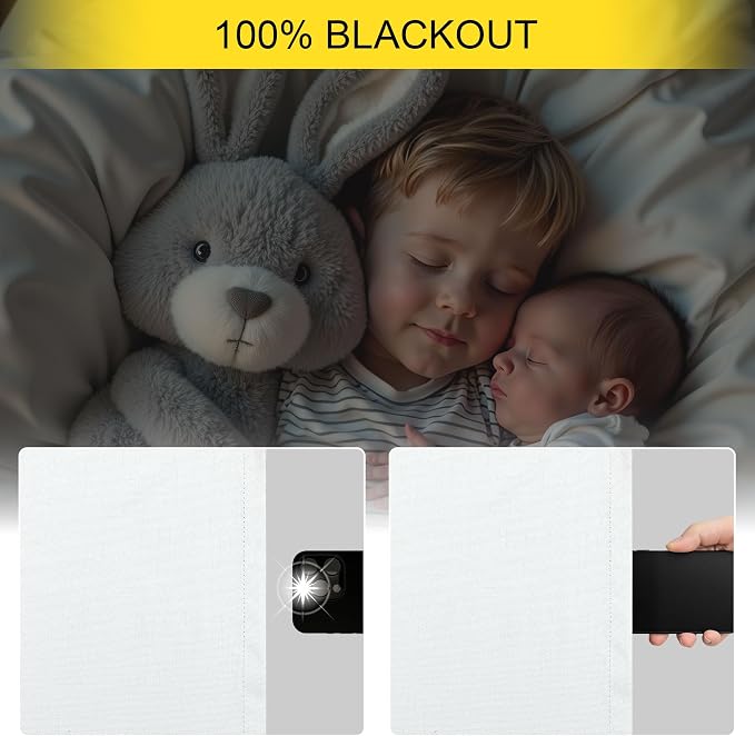 Short Blackout Curtains 54 Inch Length 2 Panels - Image 4