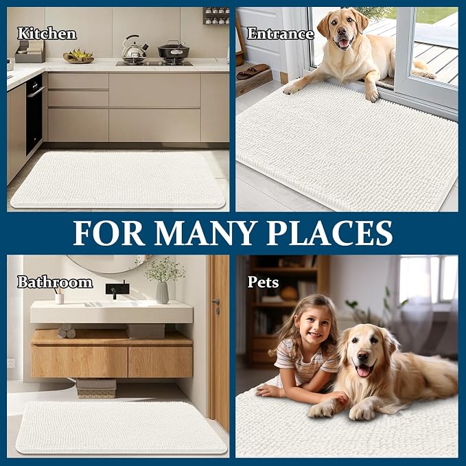 OLANLY Dog Door Mat for Muddy Paws 30x20, Absorbs Moisture and Dirt, Absorbent - Image 8