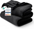 Bedsure GentleSoft Fleece Throw XL Blanket Black by BEDSURE
