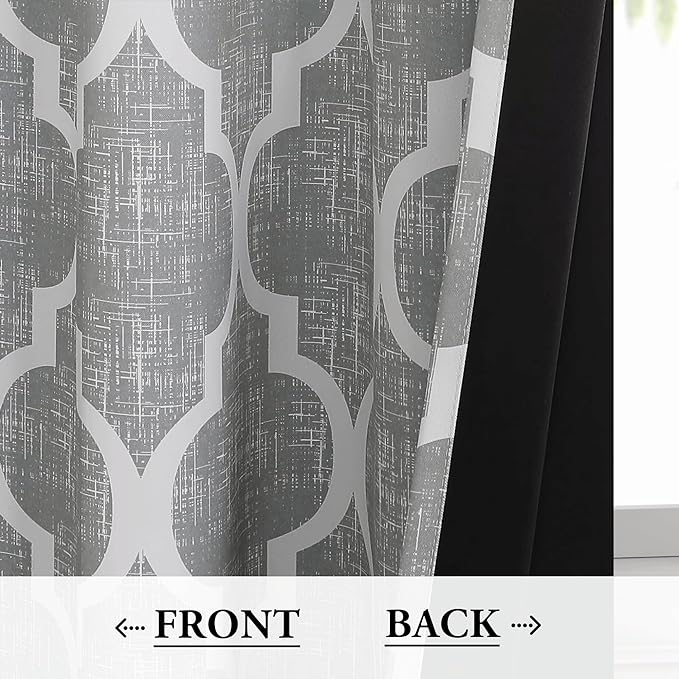Beauoop 100% Blackout Curtains 96 Inches Long 2 Panels - Image 3