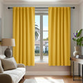 Deconovo Solid Back Tab and Rod Pocket Curtains Thermal Insulated Blackout by Deconovo
