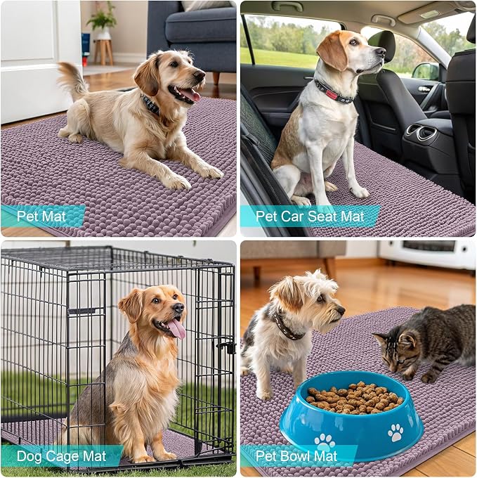 OLANLY Dog Door Mat for Muddy Paws 47x24, Absorbs Moisture and Dirt, Absorbent - Image 7