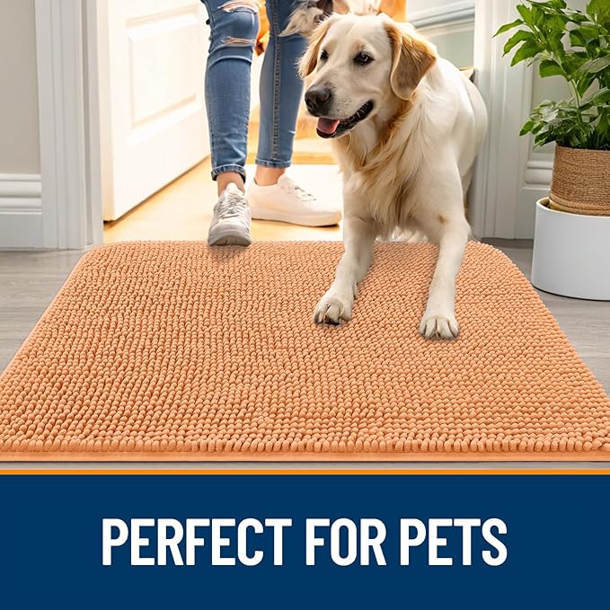 OLANLY Dog Door Mat for Muddy Paws 44x32, Absorbs Moisture and Dirt, Absorbent - Image 6