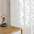 OWENIE Furman White Kitchen Curtains Tiers 36 inch Length, Light Filtering Soft by OWENIE