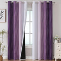 Estelar Textiler Purple and Grayish White Blackout Curtains 108 Inches Long by ESTELARTEXTILER