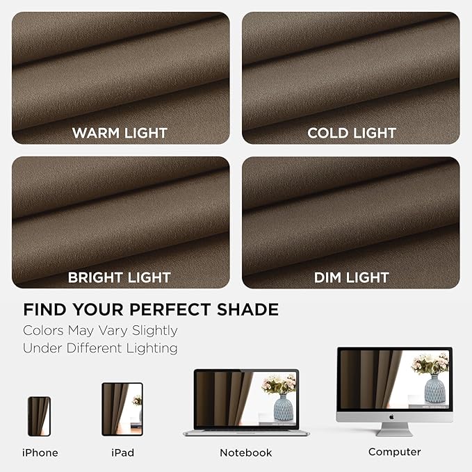 Joydeco Blackout Curtains 90 Inch Length 2 Panels Set, Thermal Insulated Long - Image 7