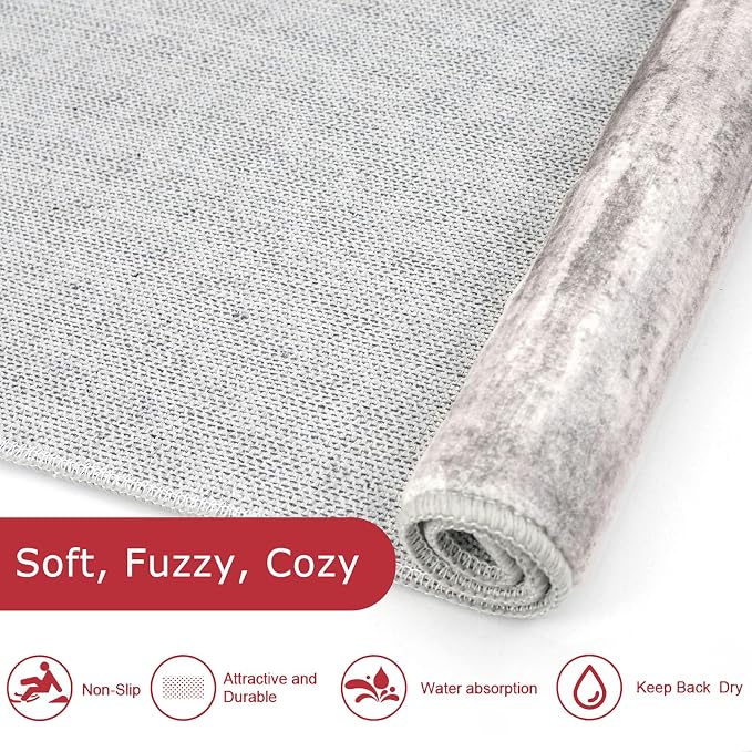 KOZYFLY 3x8 Ft Rug Modern Ombre Runner Rug - Image 6