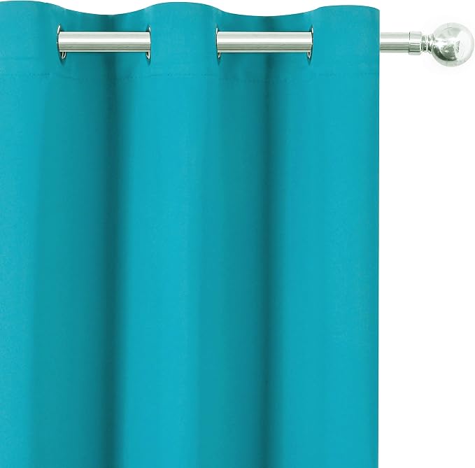 LEMOMO Turquoise Thermal Blackout Curtains/52 x 72 Inch/Set of 2 Panels Room - Image 7