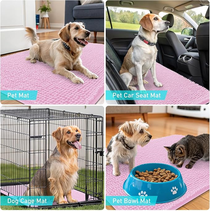 OLANLY Dog Door Mat for Muddy Paws 47x17, Absorbs Moisture and Dirt, Absorbent - Image 7