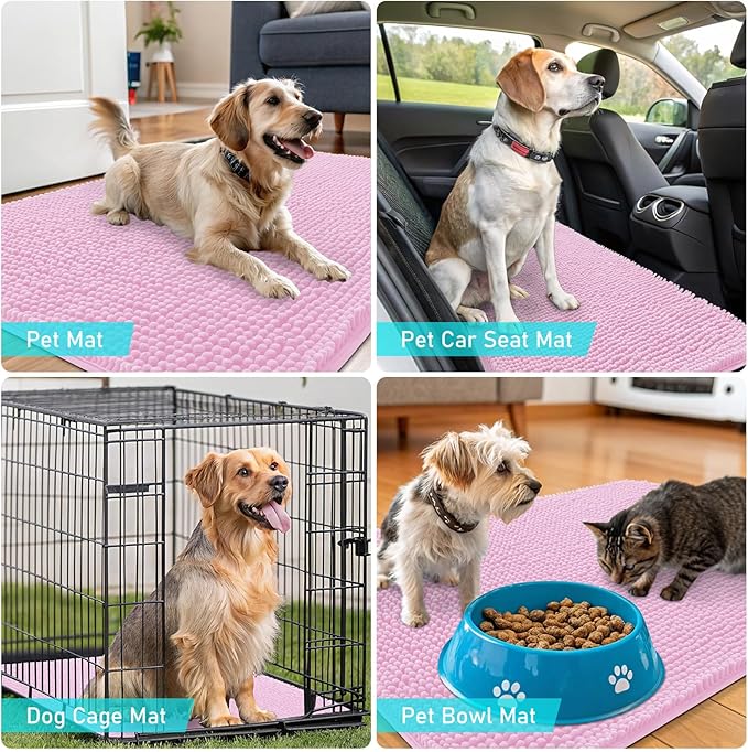 OLANLY Dog Door Mat for Muddy Paws 59x32, Absorbs Moisture and Dirt, Absorbent - Image 7