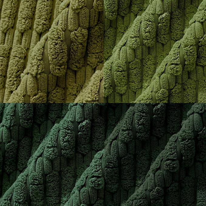 Fancy Homi Set of 4 Green Boho Decorative Throw Pillow Covers 16x16 Inch - Image 5
