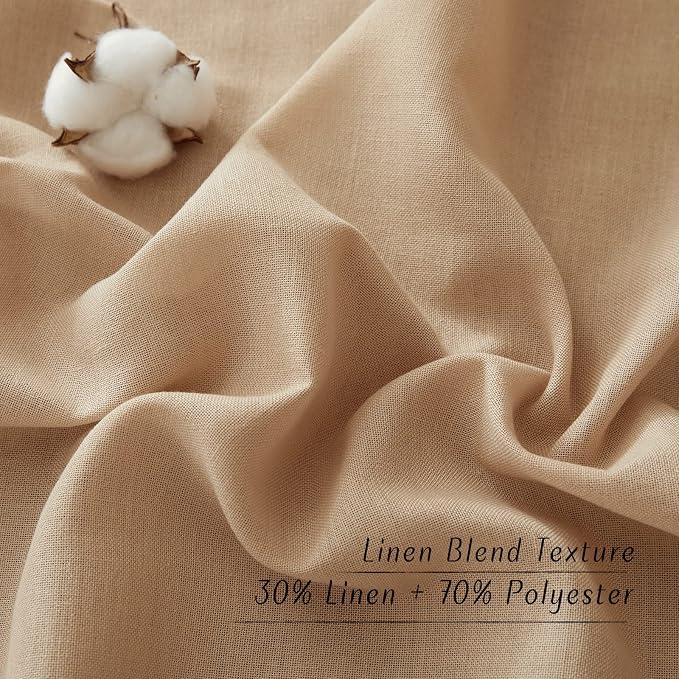 NICETOWN Rustic Linen 132 inch Long Curtains - Image 4