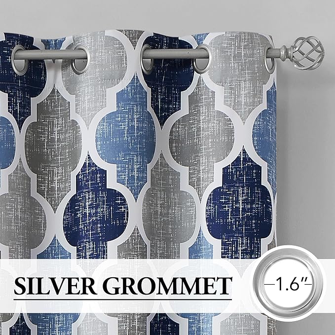 Beauoop 100% Blackout Curtains 96 Inches Long 2 Panels - Image 2