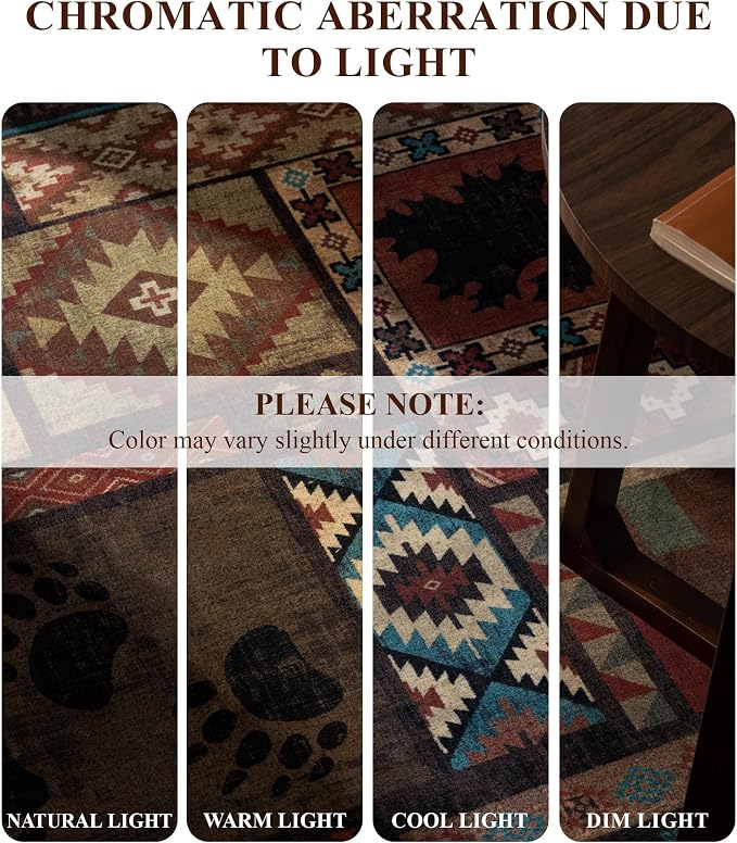 Rustic Cabin Runner Rug 2x8 Indoor Door Mat - Image 8