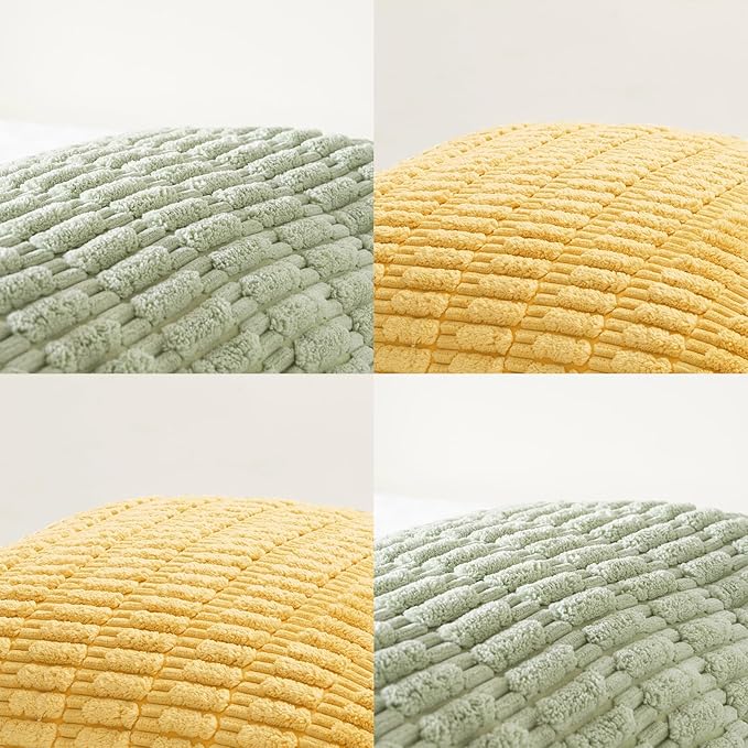 Fancy Homi Set of 4 Summer Boho Decorative Throw Pillow Covers 18x18 Inch - Image 4